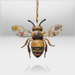 Bee Wooden Ornament Custom 22