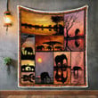 Elephant Shadow Quilt - Elephant Sunset Quilt