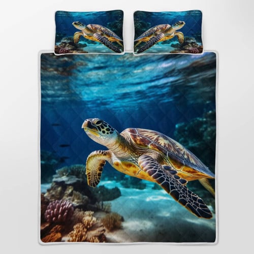 Turtle Quilt Bedding Set 18