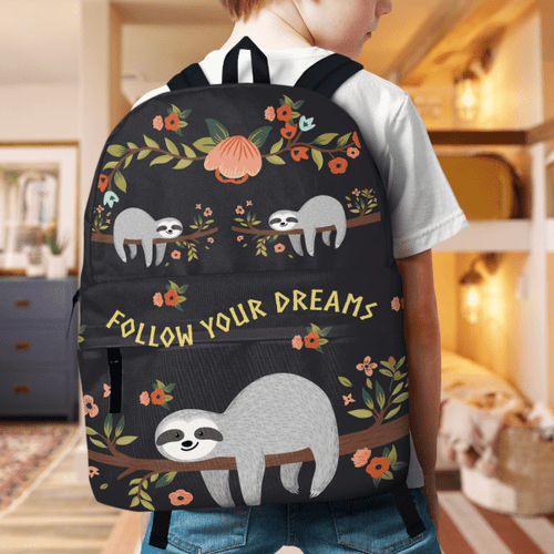 Sloth Backpack Follow Your Dreams