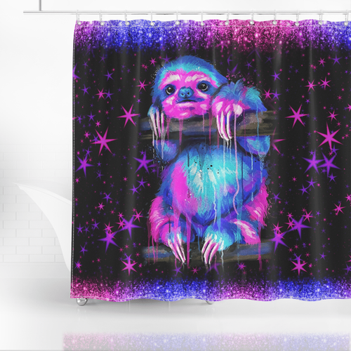 Sloth Art Shower Curtain
