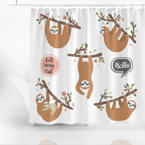 Sloth Shower Curtain 4