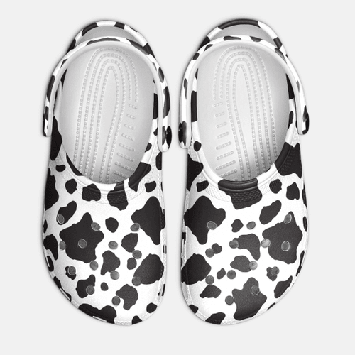 Cow Pattern Croc Style Clogs