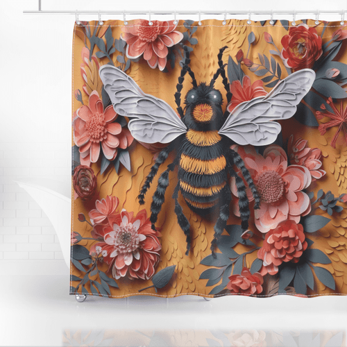 Bee Shower Curtain 01