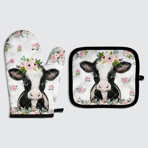 Cute Cow Oven Mitts