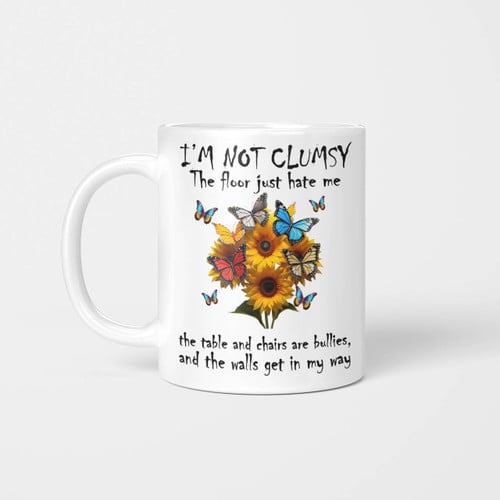 Sunflower And Butterfly Funny Mug