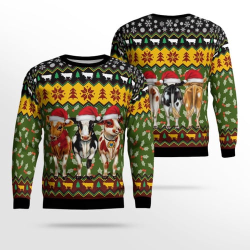Cow Christmas Ugly Sweater
