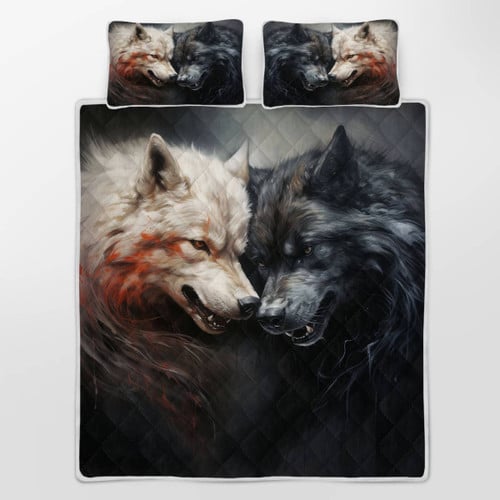 Wolf Quilt Bedding Set 5