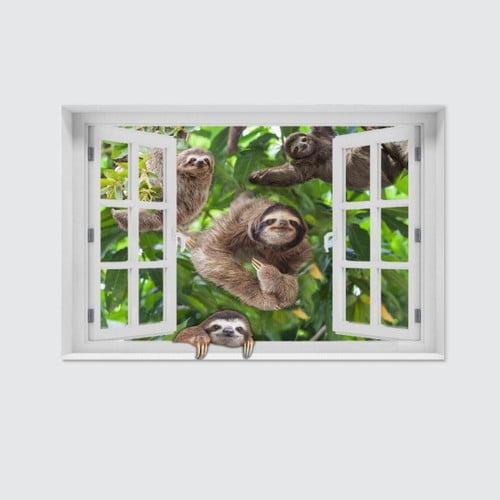 Sloth Landscape Canvas