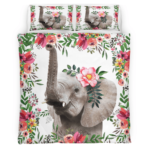 Elephant Flower Bedding Set