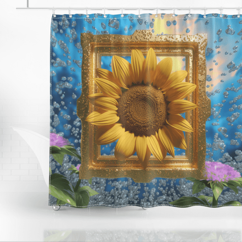 Sunflower Shower Curtain - Shower Curtains Sunflower Lovers