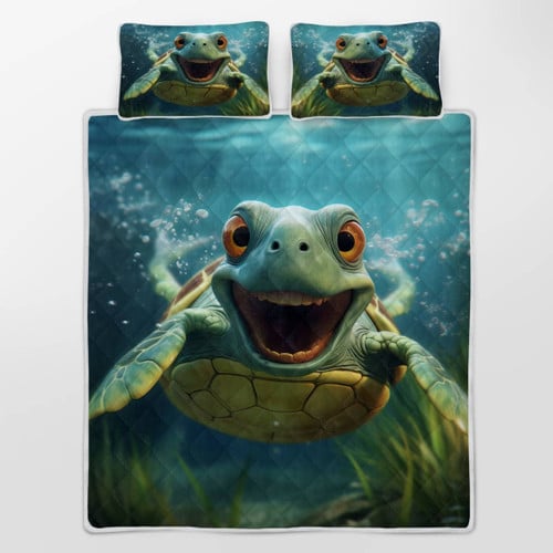 Turtle Quilt Bedding Set 24