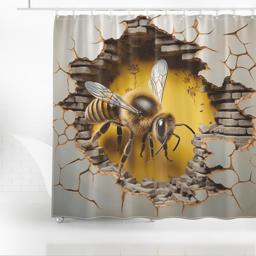 Bee Shower Curtain 2