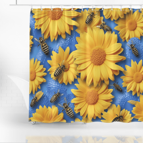 Bee Shower Curtain 8