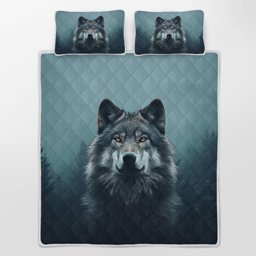 Wolf Quilt Bedding Set 18