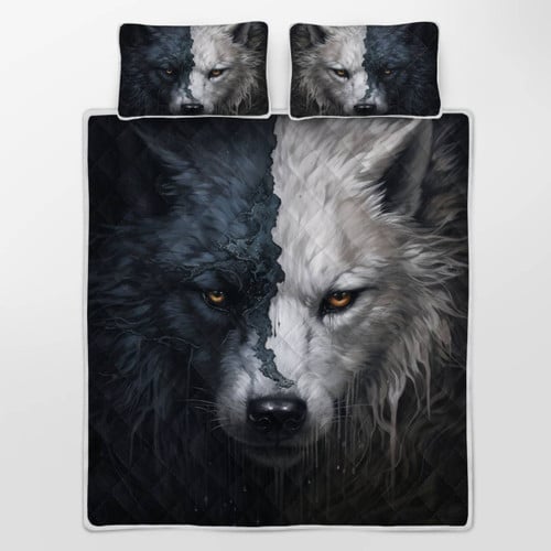 Wolf Quilt Bedding Set