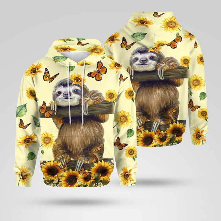 Sloth Sunflower Hoodie