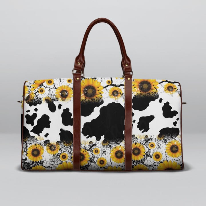 Cow Sunflower Travel Bag - Cow Bag, Gift For Cow Lovers