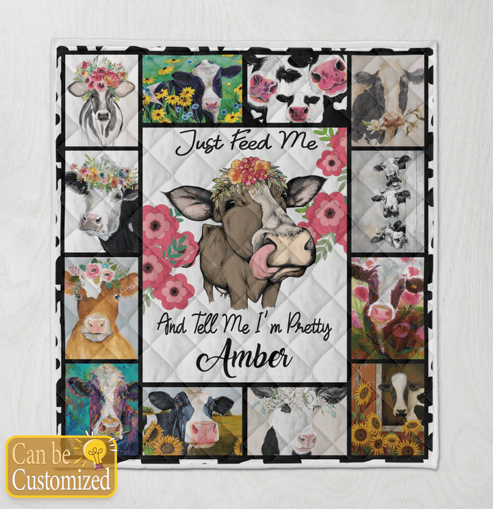 Cow Personalized Name Quilt