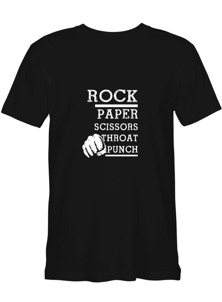 Paper Scissor Throat Punch T shirts for biker