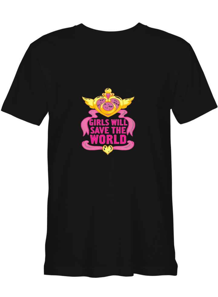 Sailor Moon GIRLS WILL SAVE THE WORLD T shirts for biker