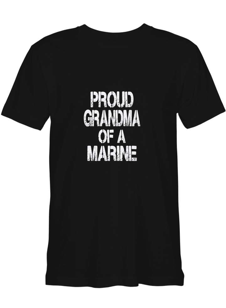 Marine Family Proud Grandma Of A Marine T shirts for biker