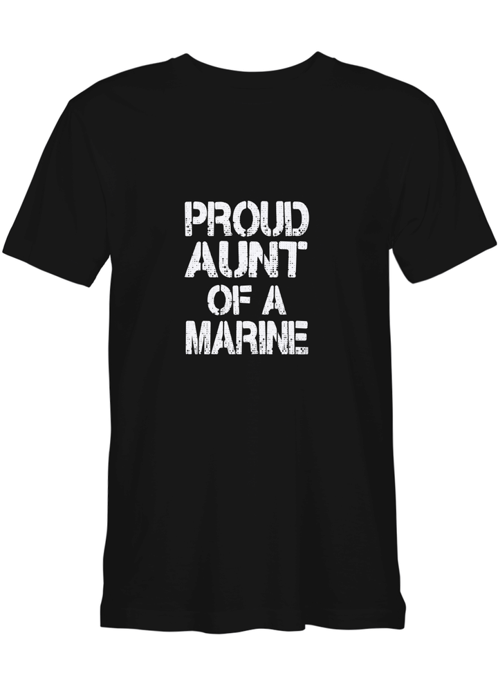 Marine Family Proud Aunt Of A Marine T shirts for biker