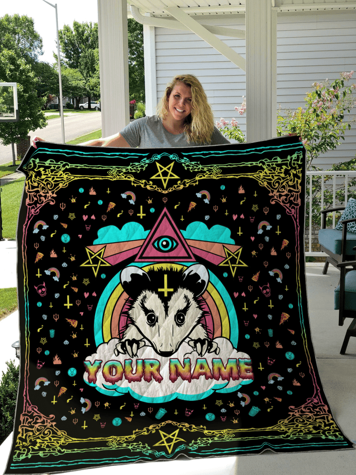 LOVE CAMPING PERSONALIZE CUSTOM NAME QUILT