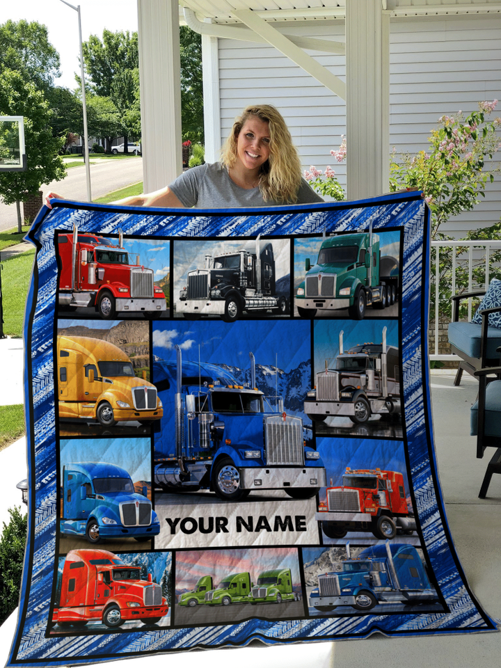 Truck Quilt Personalize Name