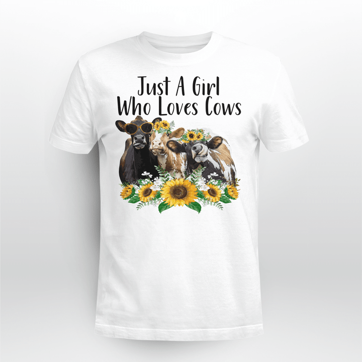 Just A Girl Who Loves Cows T-Shirt, Hoodie, Sweatshirt