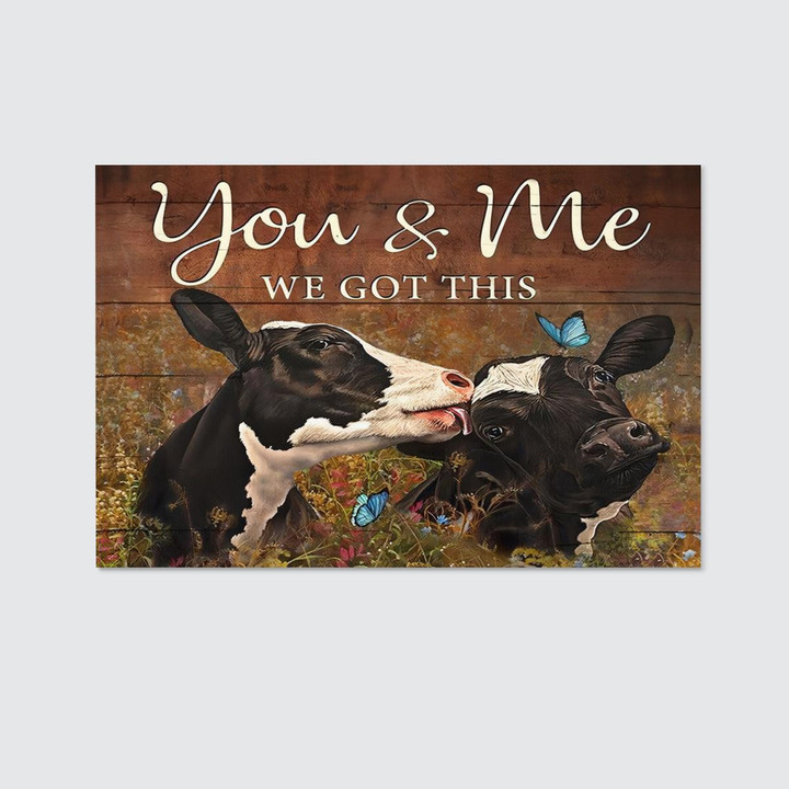 Cow Landscape Canvas - You And Me We Got This