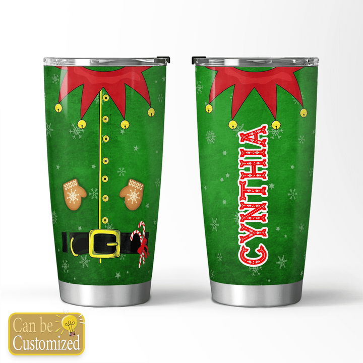 Elf Christmas Clothes Style Personalized Stainless Steel Tumbler
