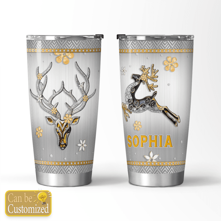 Deer Jewelry Style Personalized Stainless Steel Tumbler