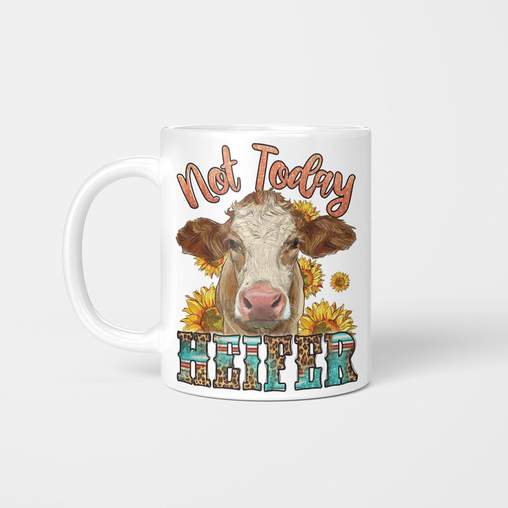 Not Today Heifer Sunflower Mug