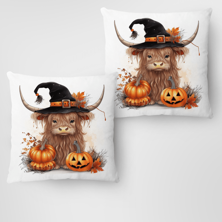 Cow Square Pillow 2 Sided - Cow Halloween Pillow