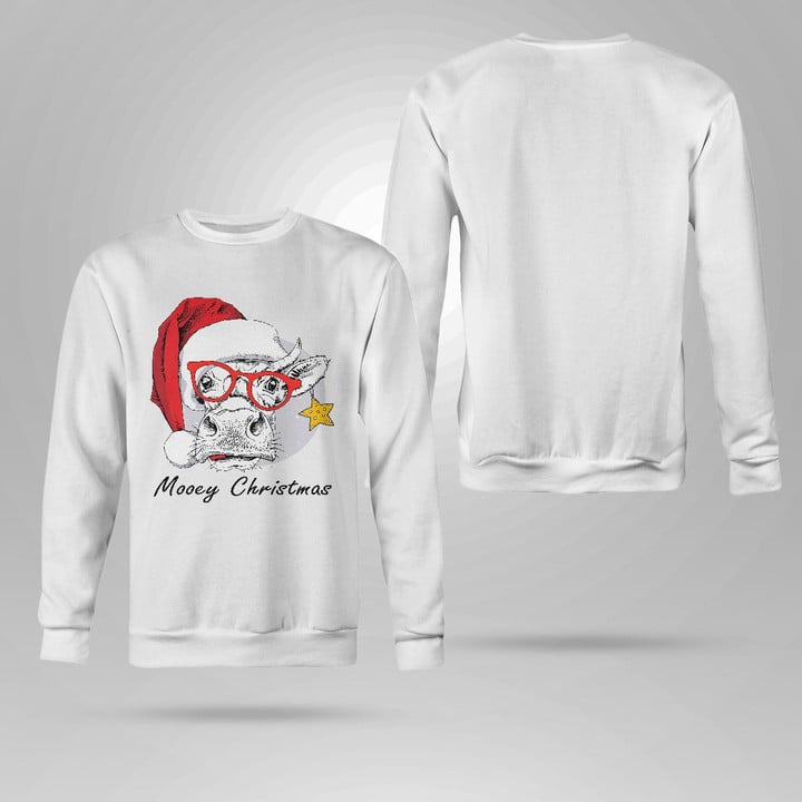 Mooey Christmas - Cow T Shirt, Sweatshirt, Hoodie