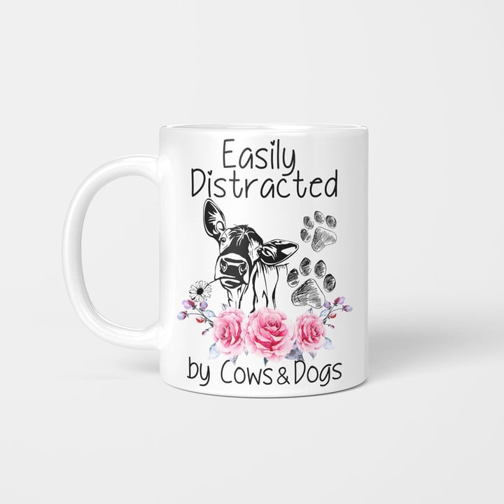 Easily Distracted By Cows And Dogs Mug
