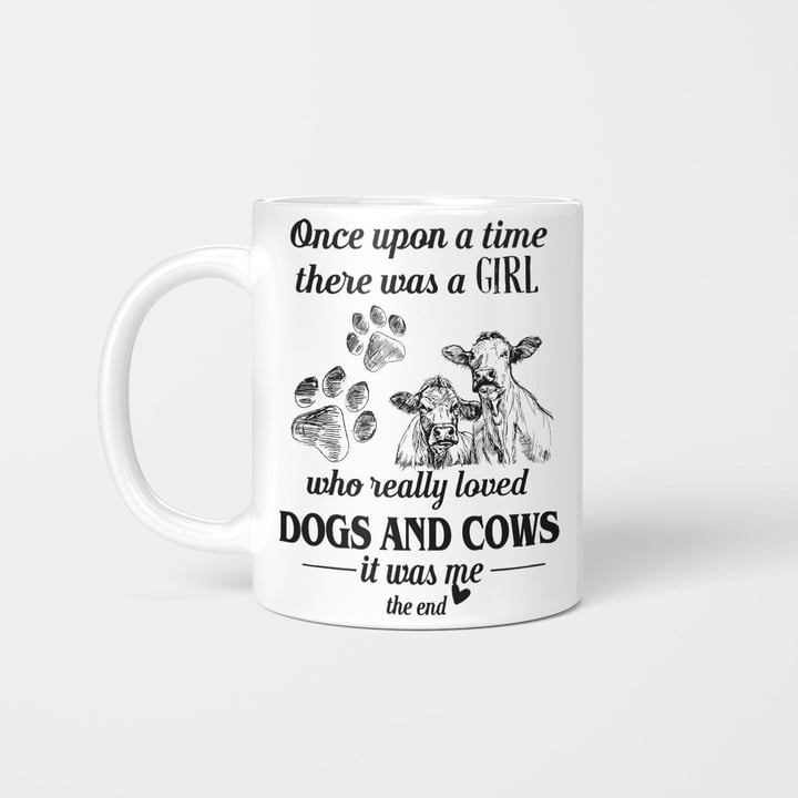 Girl Love Cows And Dogs Mug