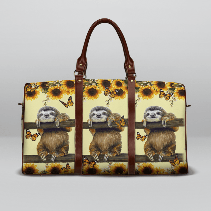 Sloth Sunflower Travel Bag