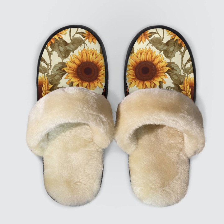 Sunflower Butterlfy House Slipper Shoes 32