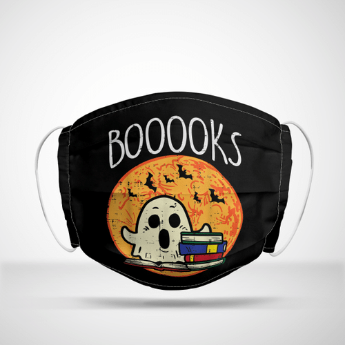 Books Moon Ghost Halloween Bookworm Bok