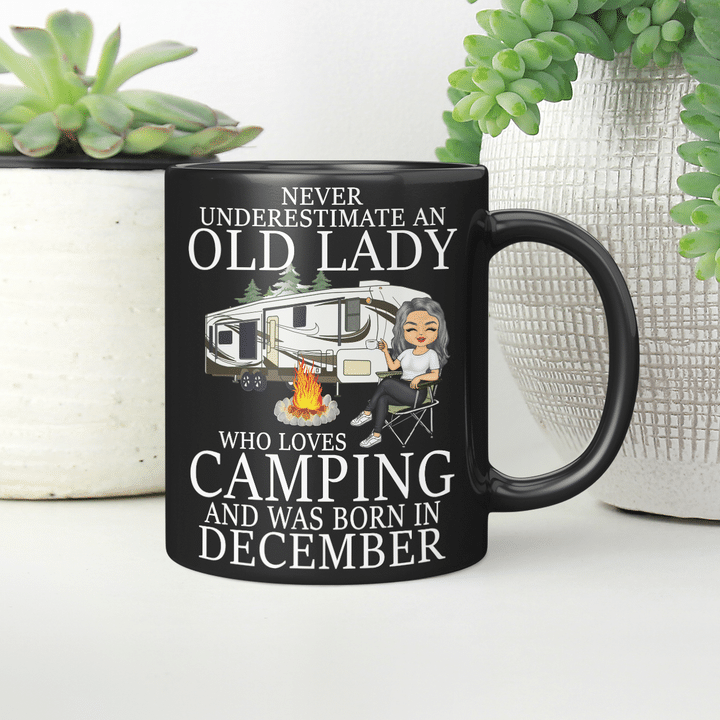 Never Underestimate A December Old Lady Who Loves Camping Cmp2219 Cmp