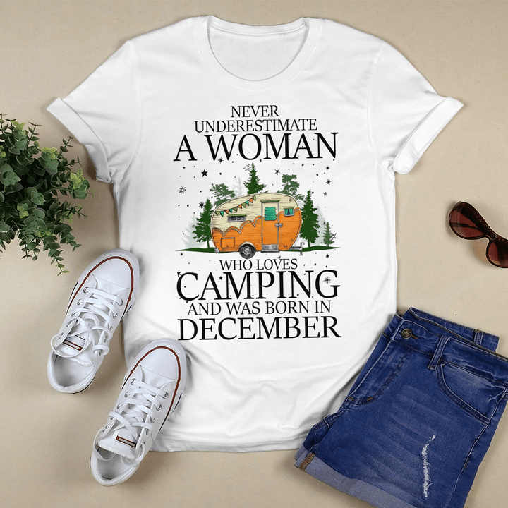 Never Underestimate A Dec Woman Loves Camping Cmp2221 Cmp