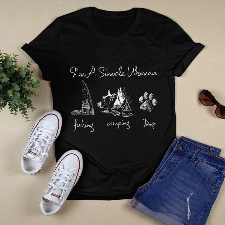 I'm A Simple Woman Loves Camping - Fishing - Dogs Cmp2222 Cmp
