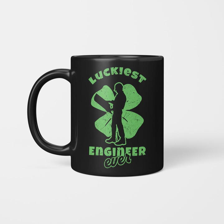 St Patrick's Day Luckiest Engineer Ever Shamrock Enn2308