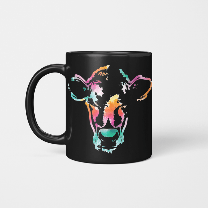 Cow Art Head Watercolor