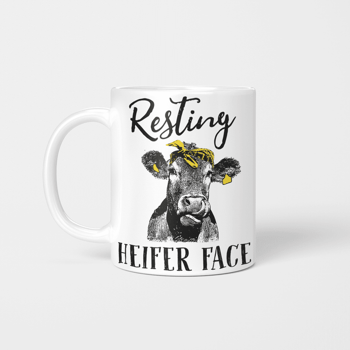 Cow Resting Heifer Face
