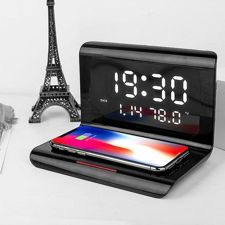 All-in-one wireless charging alarm clock