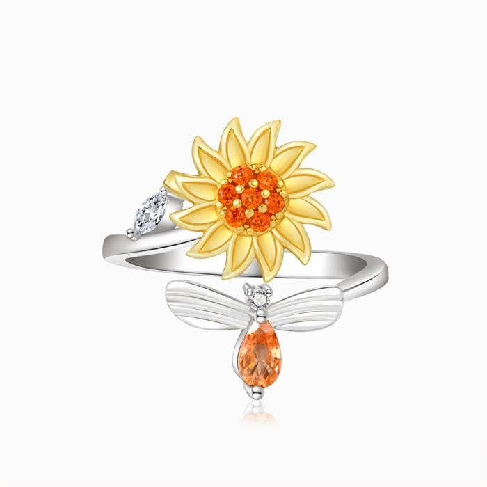 🔥Promotion 49% OFF🎁To My Daughter 👧 Sunflower Fidget Ring