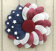 Poly Burlap American Flag Wreath-48% OFF